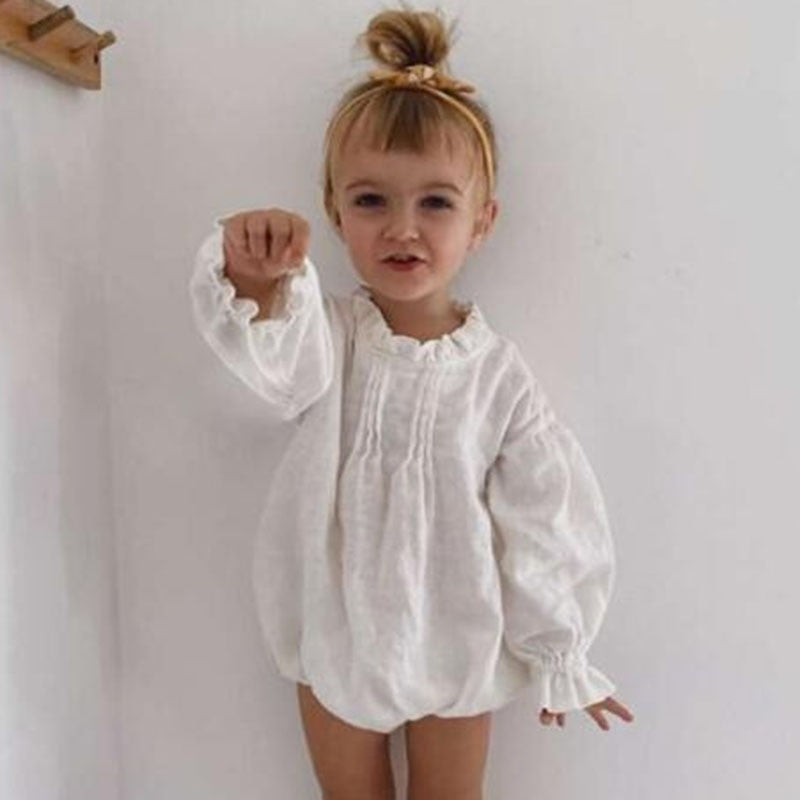 Gathered Long Sleeve Romper