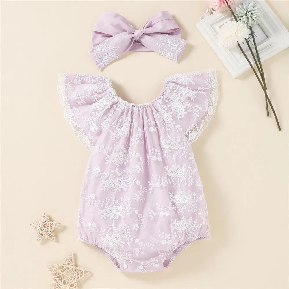 Lace Baby Romper
