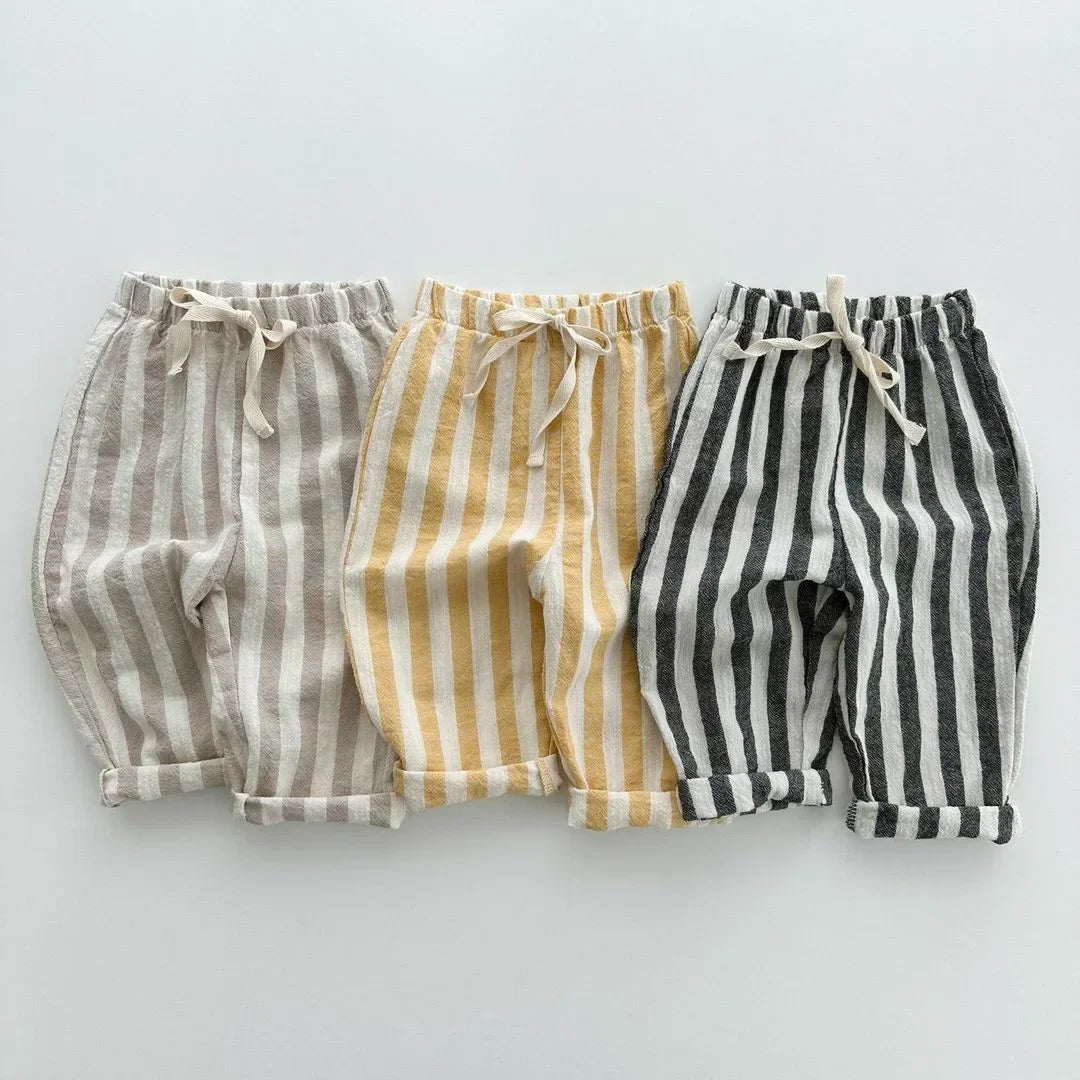 Casual Loose Striped Trousers