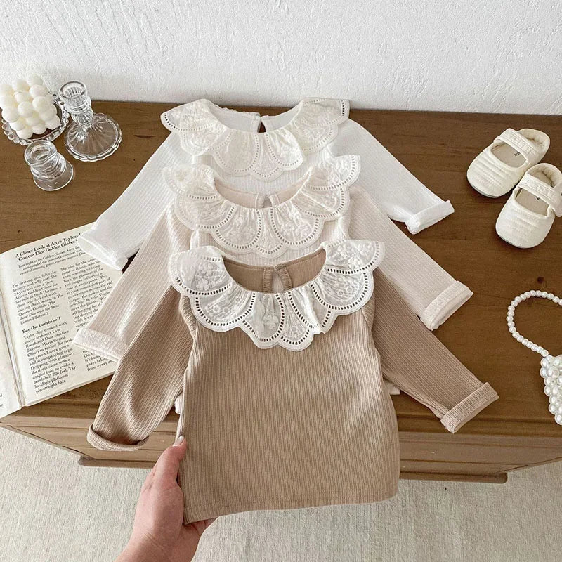 Frilled Lace Collar Top