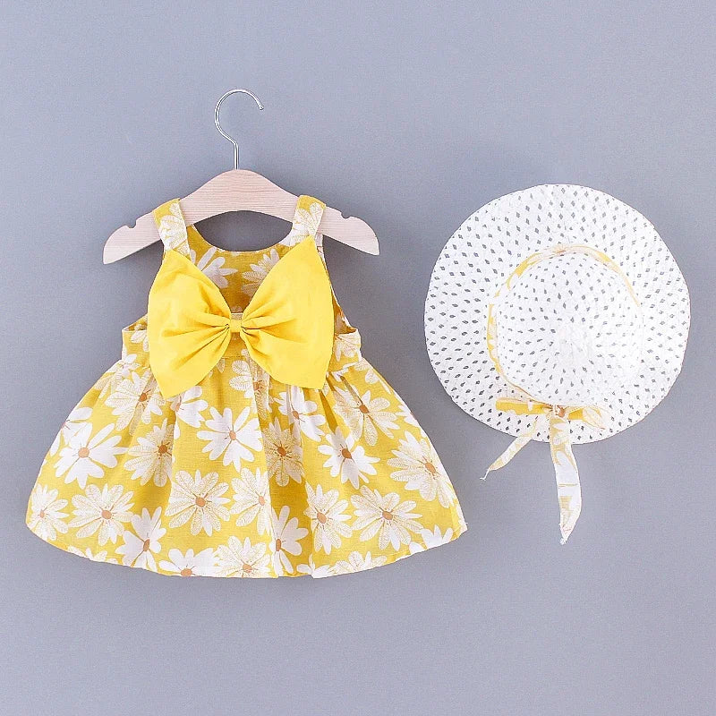 Sweet Summer Flower Bow Dress