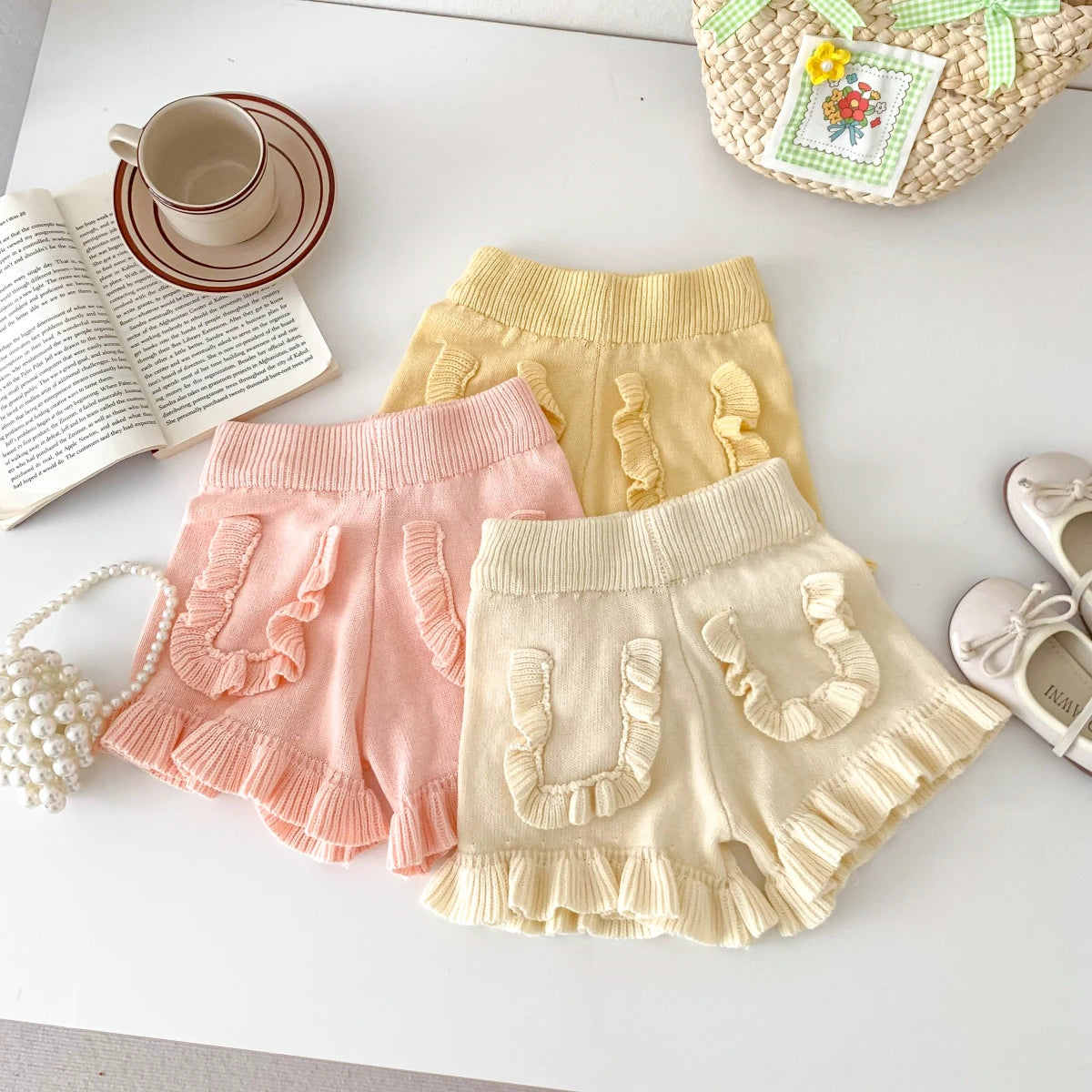 Knitted Summer Top and Shorts set