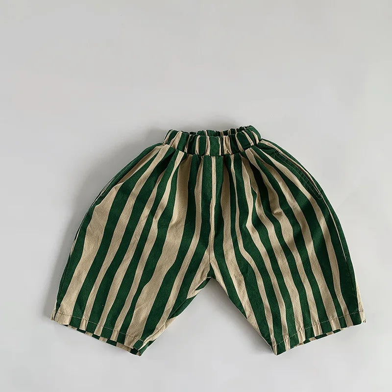 Striped Balloon Culotte Trousers
