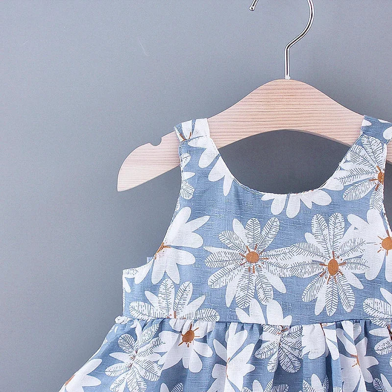Sweet Summer Flower Bow Dress