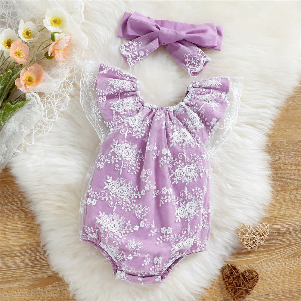 Lace Baby Romper