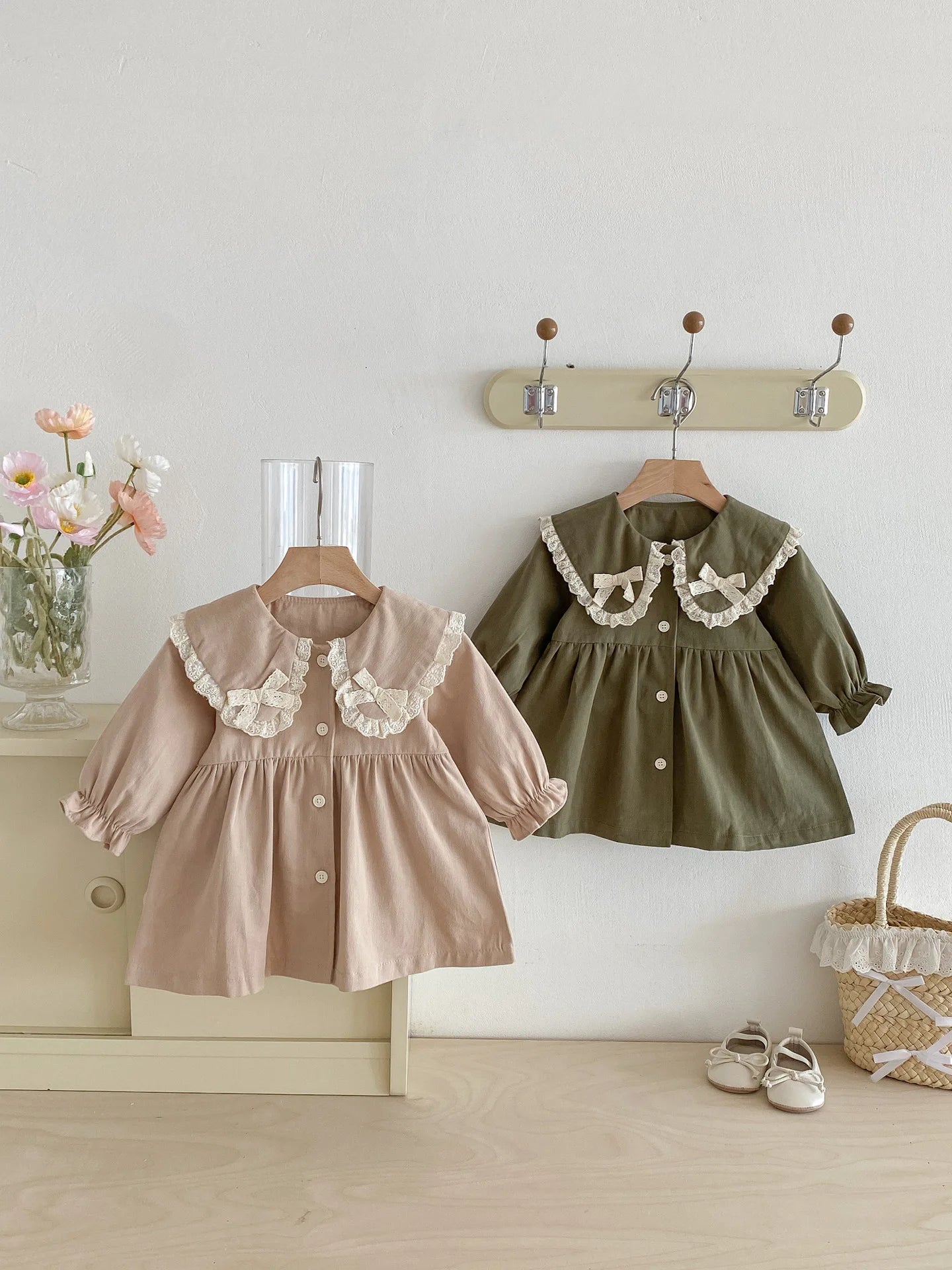 Bow Lace Collar Dress
