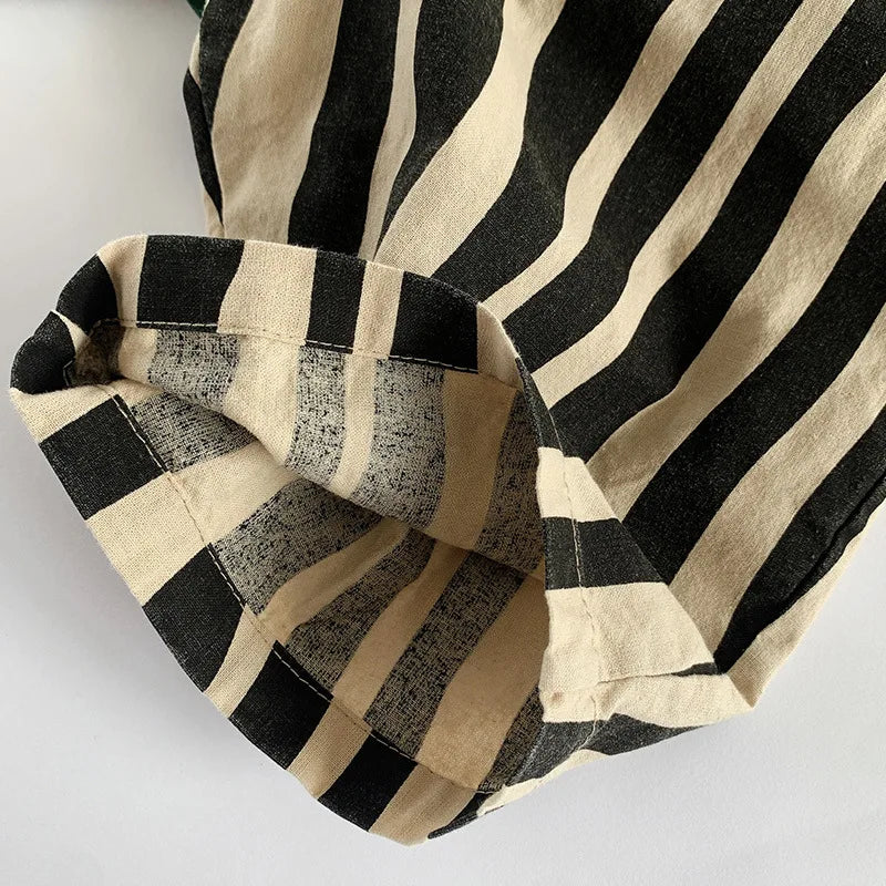 Striped Balloon Culotte Trousers