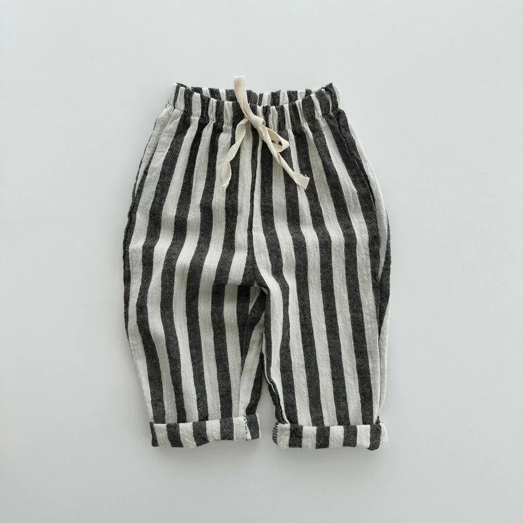 Casual Loose Striped Trousers