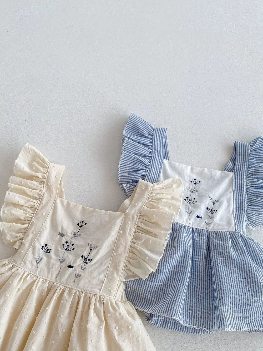 Pretty Ruffle Sleeve Romper Dress