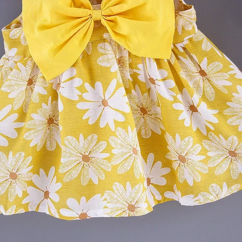 Sweet Summer Flower Bow Dress