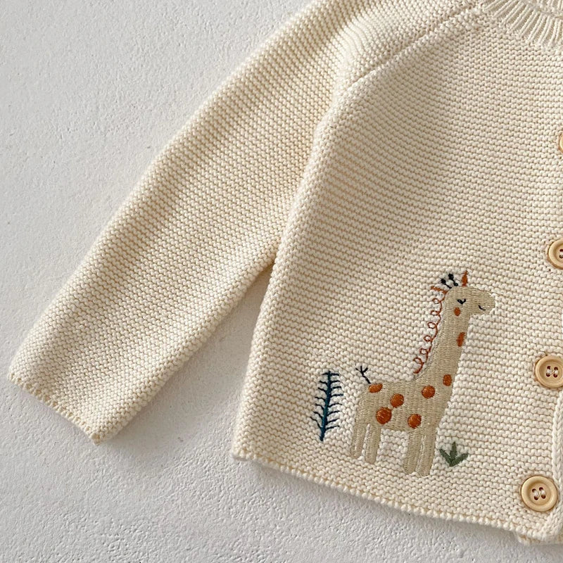 Knitted Baby Safari Cardigan