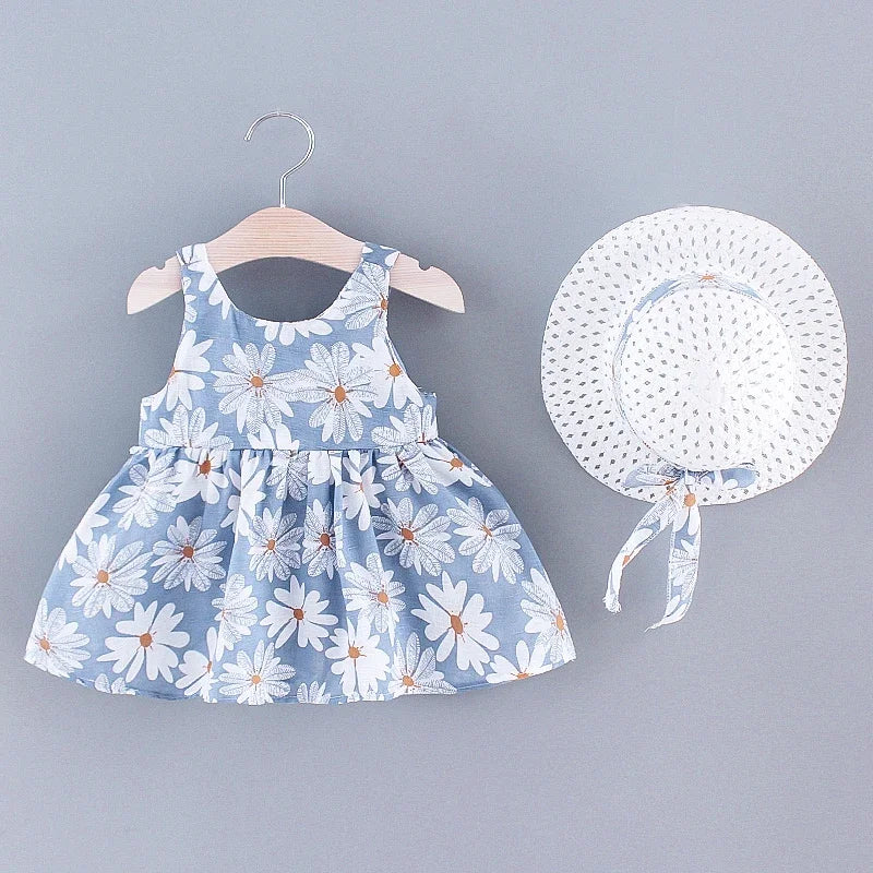 Sweet Summer Flower Bow Dress