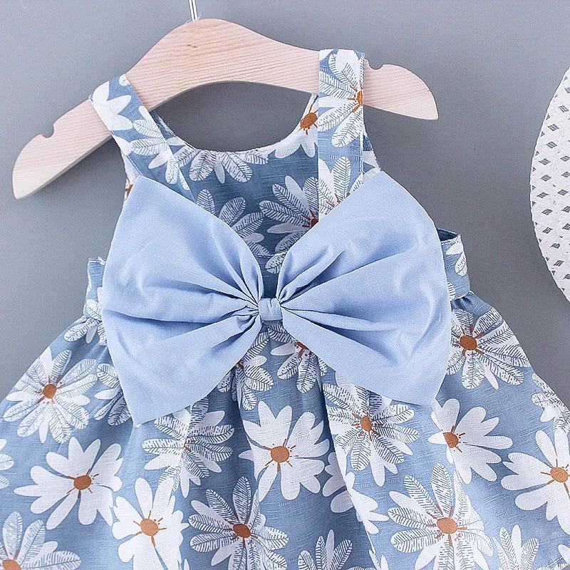 Sweet Summer Flower Bow Dress
