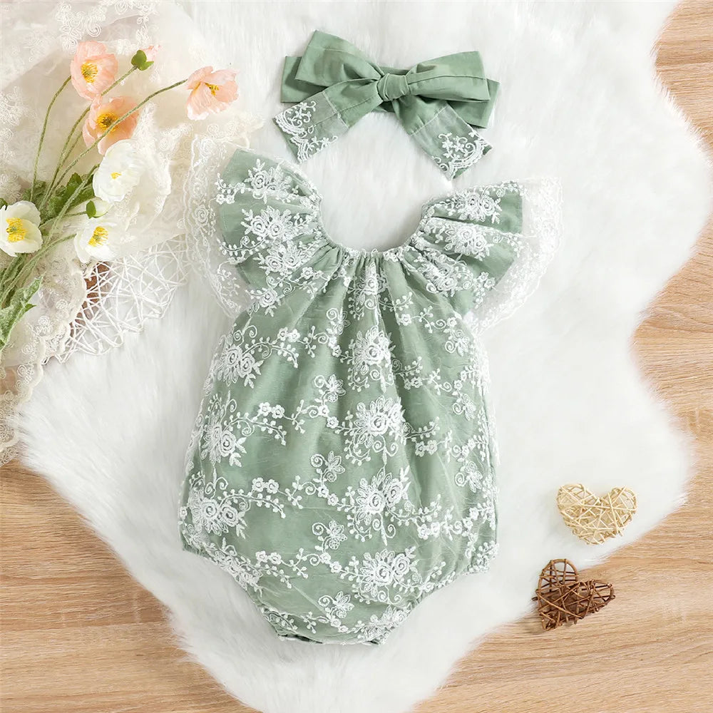 Lace Baby Romper