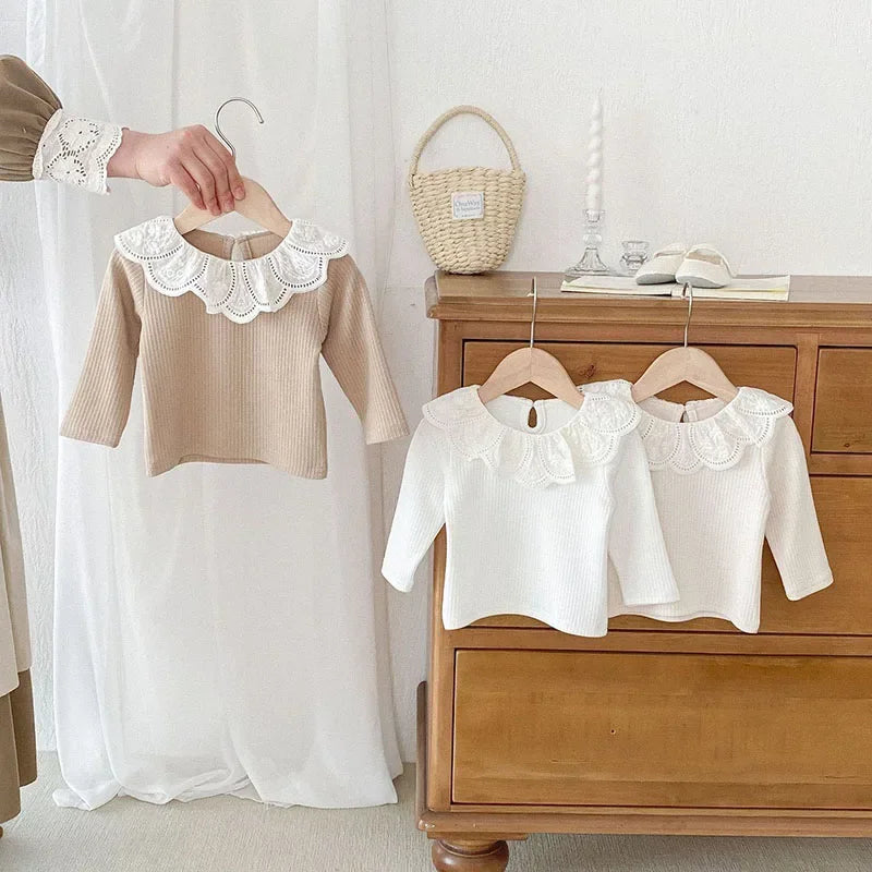 Frilled Lace Collar Top