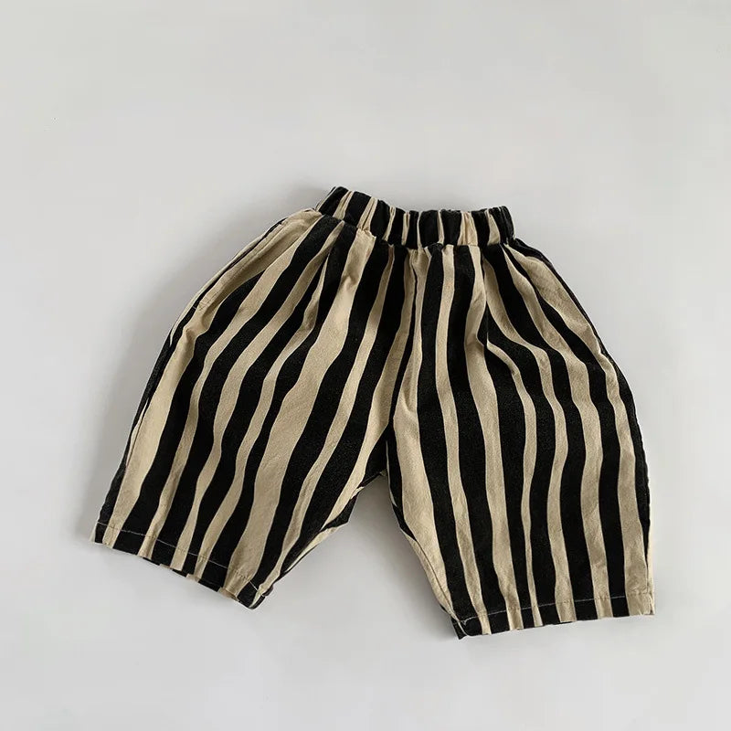 Striped Balloon Culotte Trousers