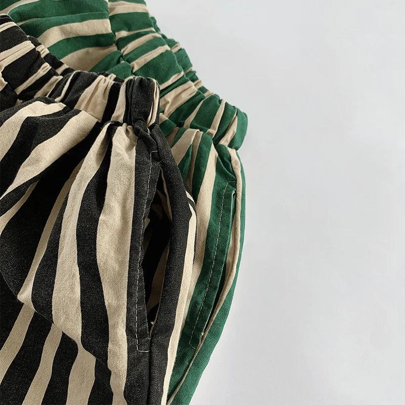 Striped Balloon Culotte Trousers