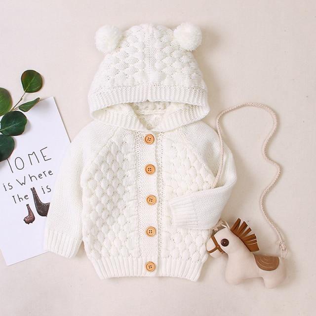 Baby Knitted & Hooded Cardigan - Belle Baby