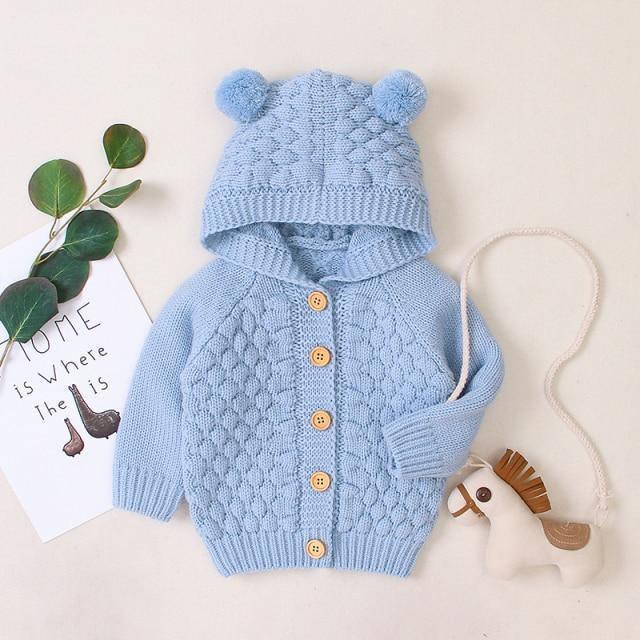 Baby Knitted & Hooded Cardigan - Belle Baby