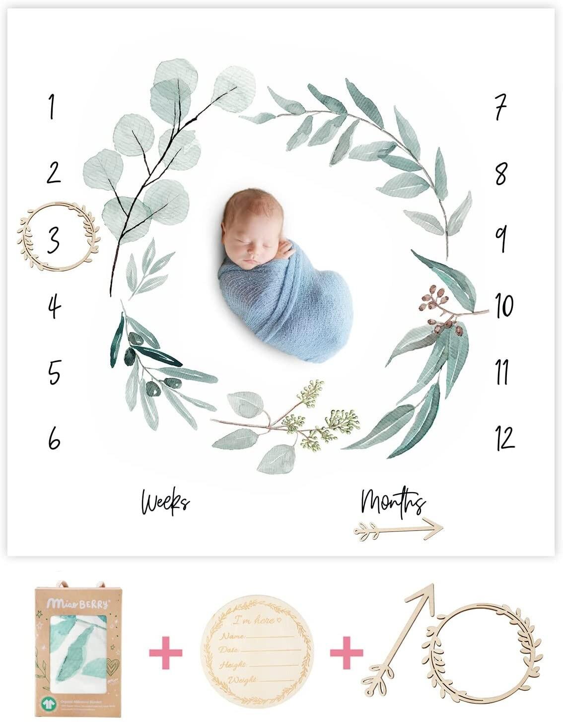 Baby Milestone Blanket Photography Set - Belle Baby