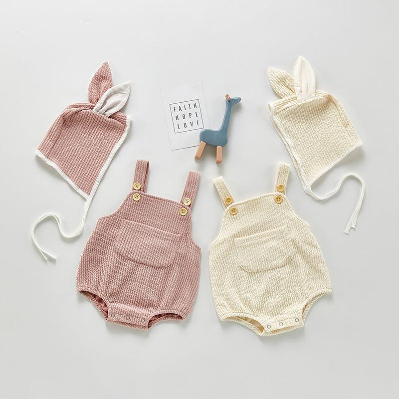 Bunny Bonnet Overall Set - Belle Baby