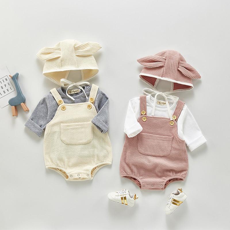 Bunny Bonnet Overall Set - Belle Baby