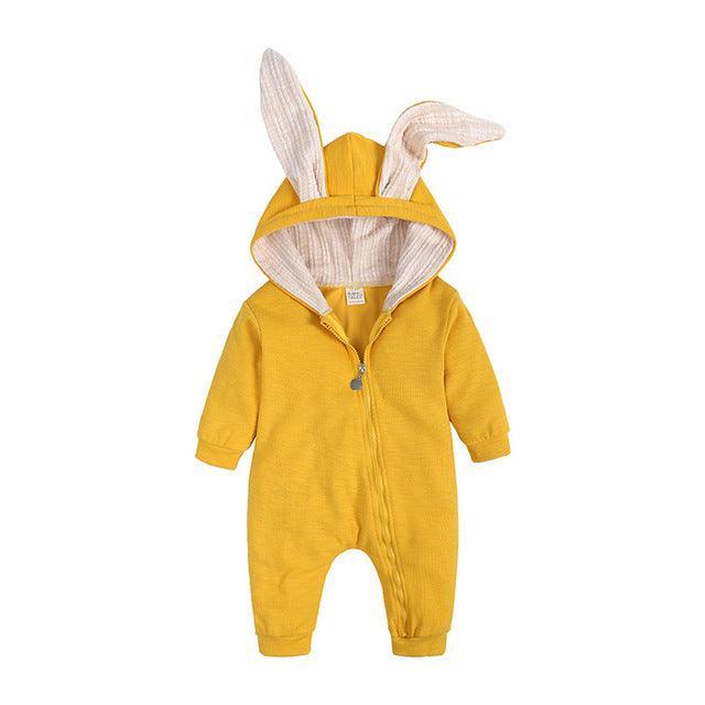 Bunny Ear Hooded Romper - Belle Baby