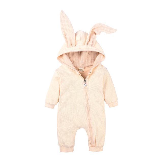 Bunny Ear Hooded Romper - Belle Baby