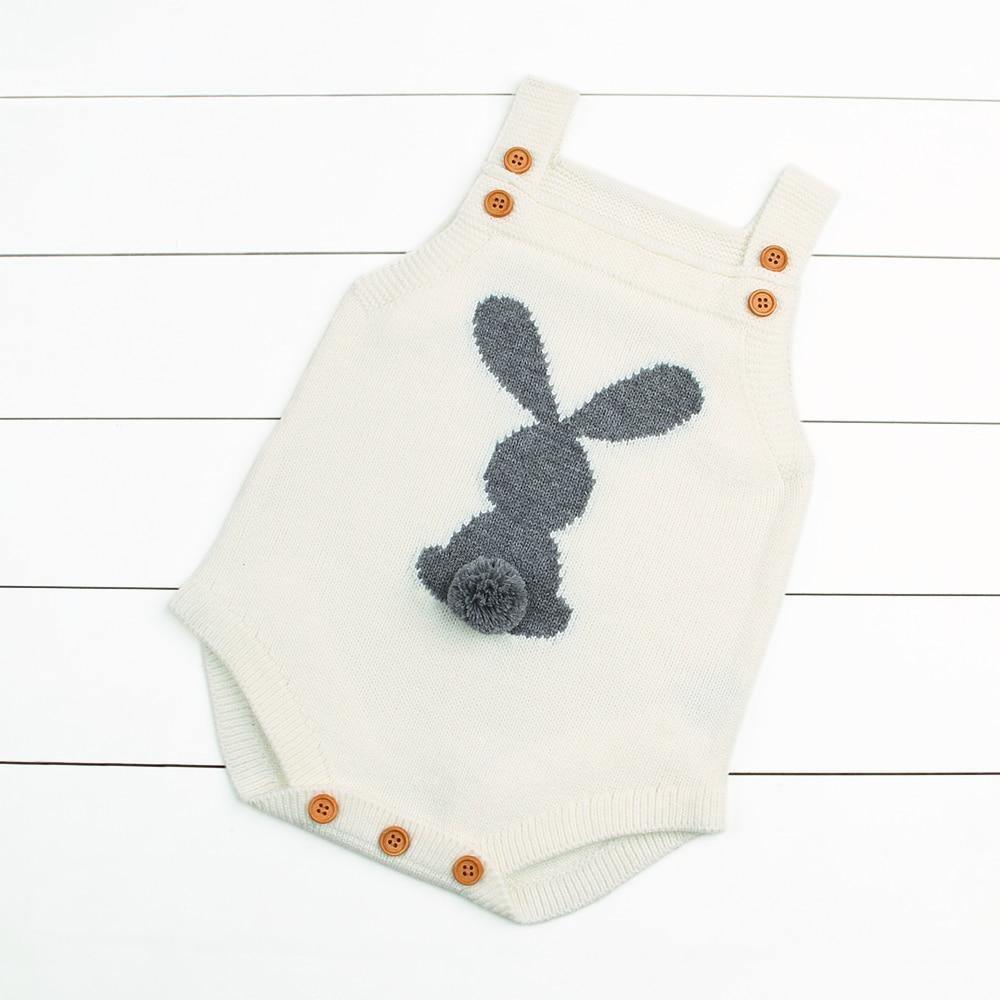 Bunny Knitted Romper - Belle Baby