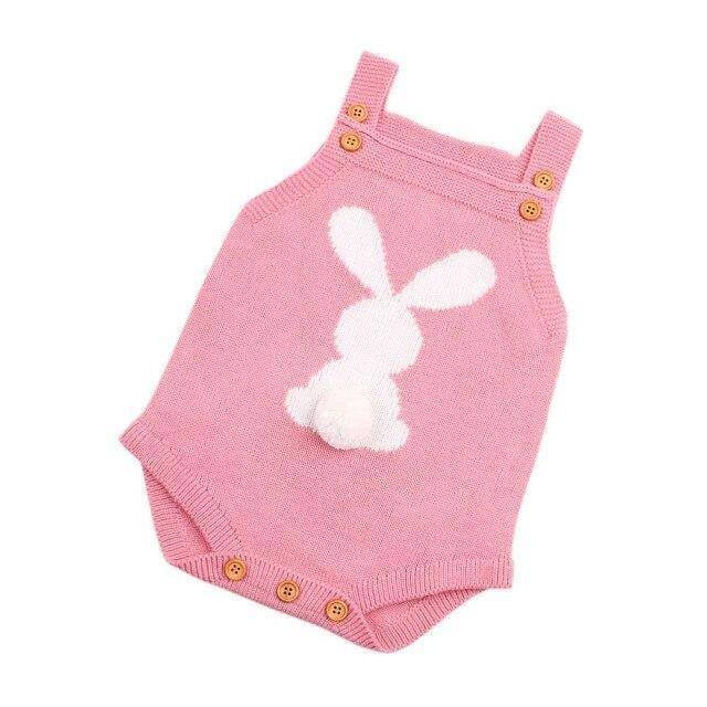 Bunny Knitted Romper - Belle Baby