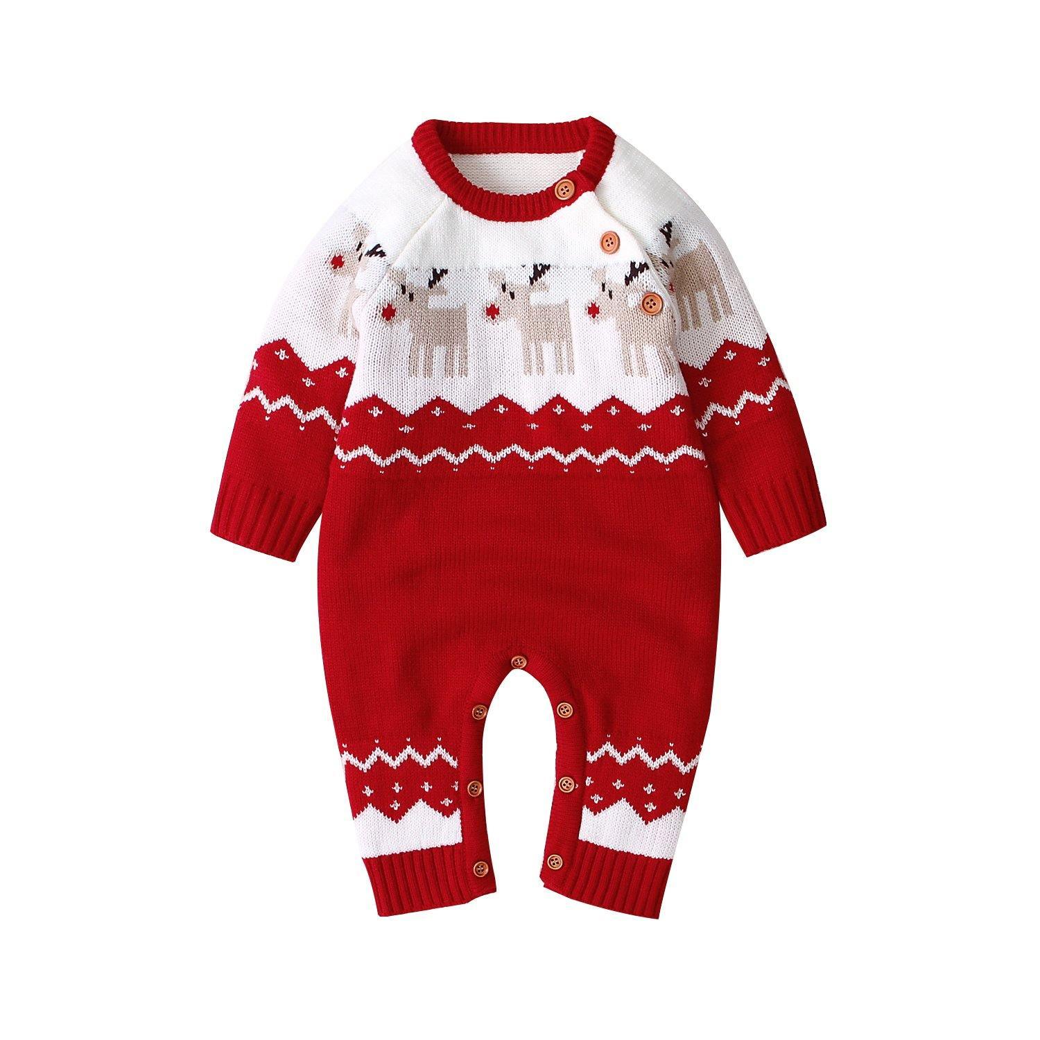 Christmas Deer Jumpsuit - Belle Baby