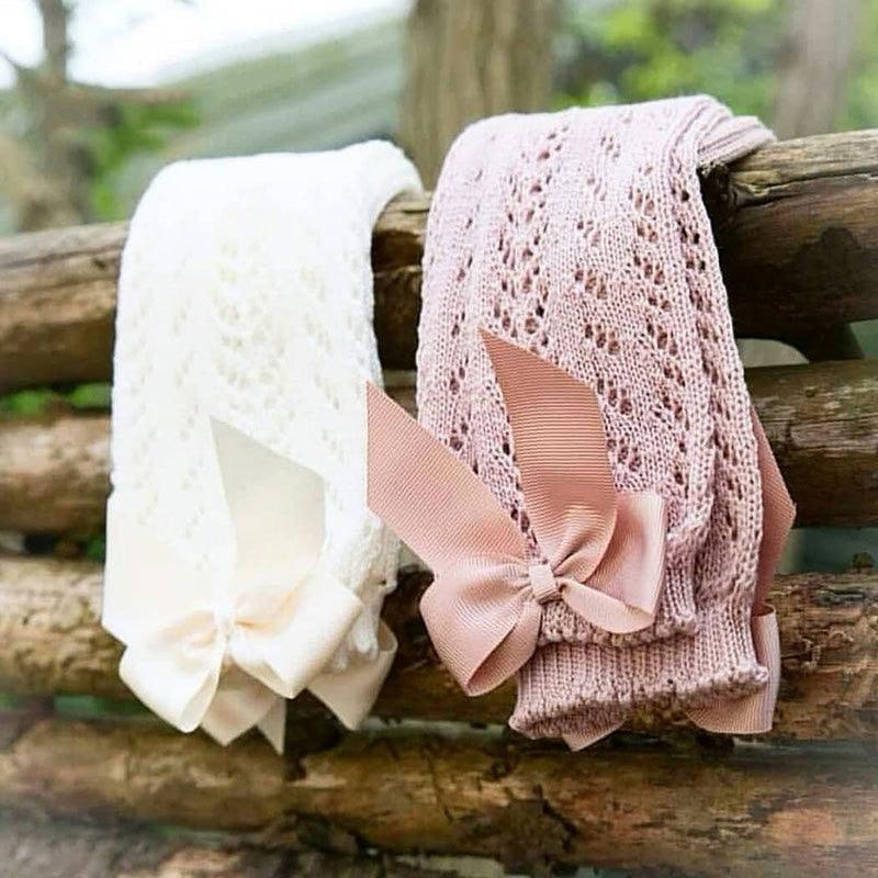 Cotton Bow Socks (two pairs) - Belle Baby