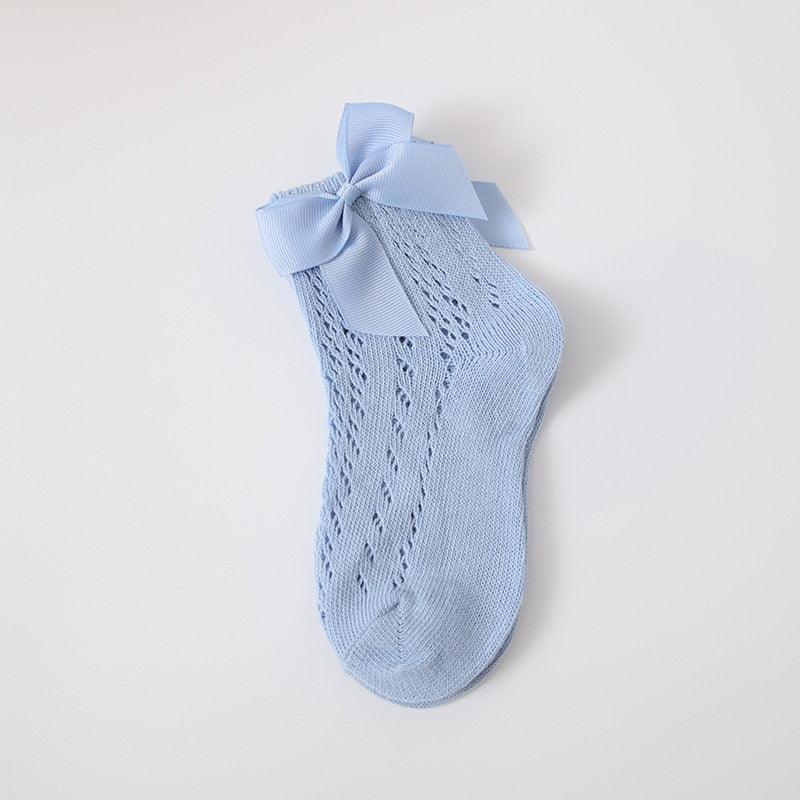Cotton Bow Socks (two pairs) - Belle Baby