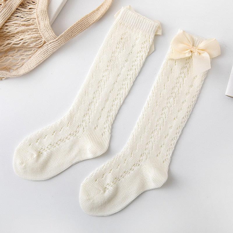 Cotton Bow Socks (two pairs) - Belle Baby
