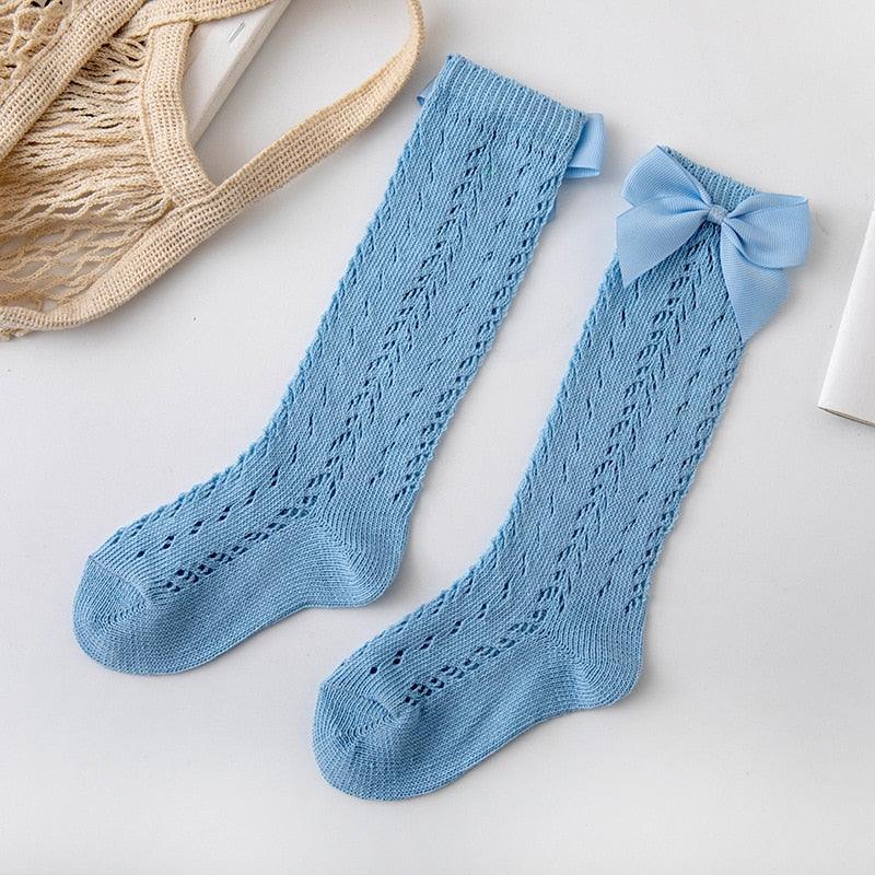 Cotton Bow Socks (two pairs) - Belle Baby