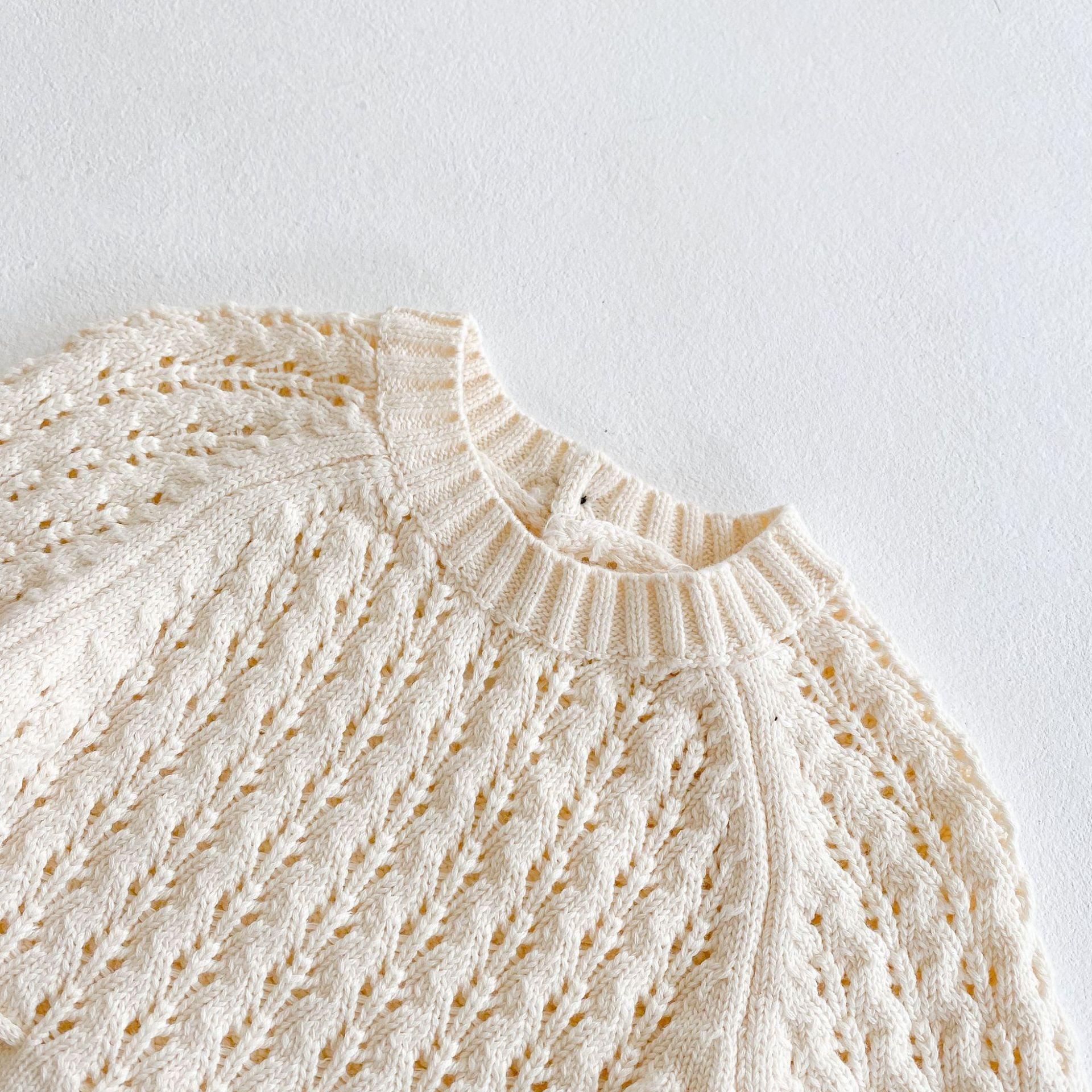 Cream Knitted Romper - Belle Baby