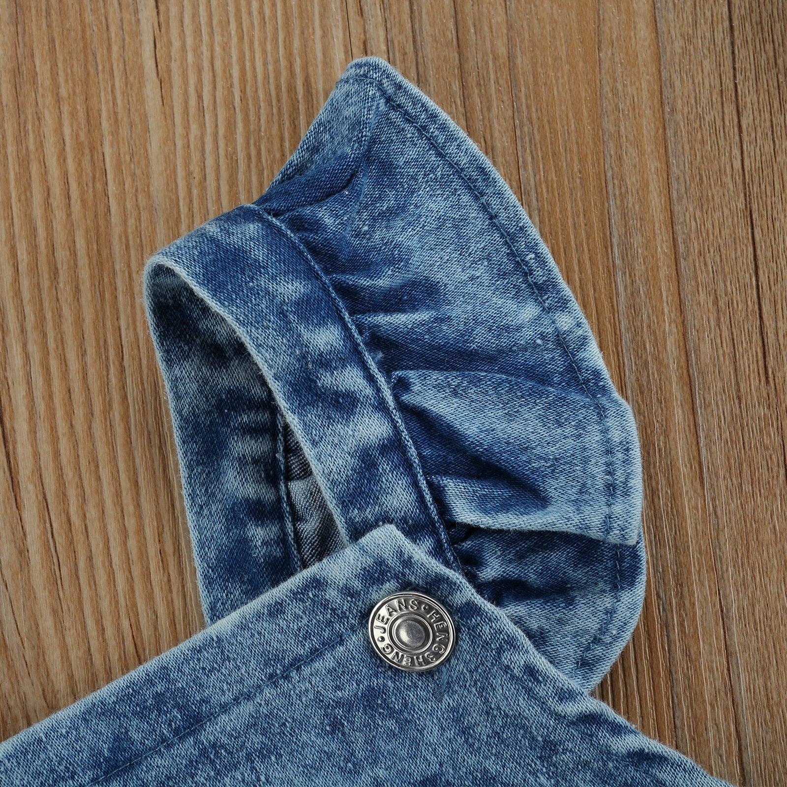 Denim On Denim Romper - Belle Baby