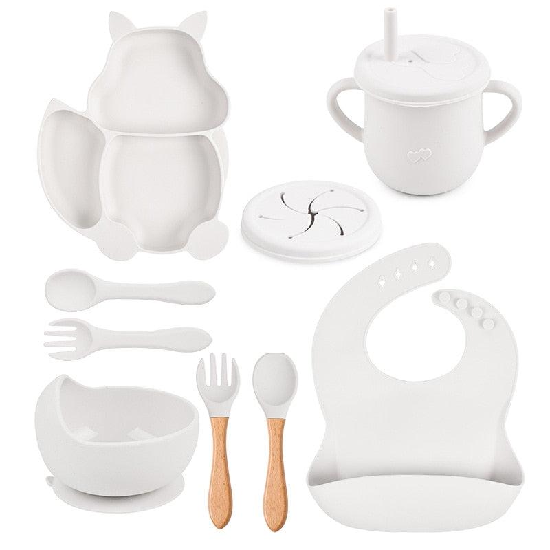 Eight Piece Baby Feeding Silicone Set - Belle Baby