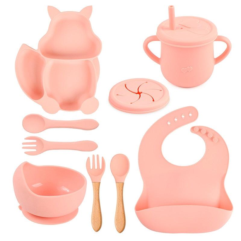 Eight Piece Baby Feeding Silicone Set - Belle Baby