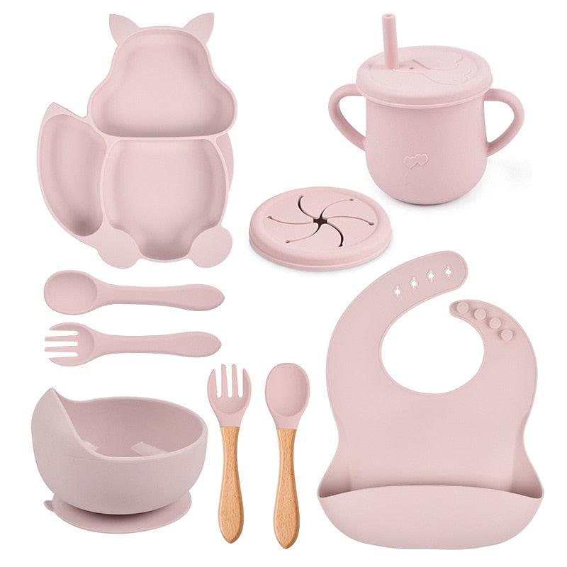 Eight Piece Baby Feeding Silicone Set - Belle Baby