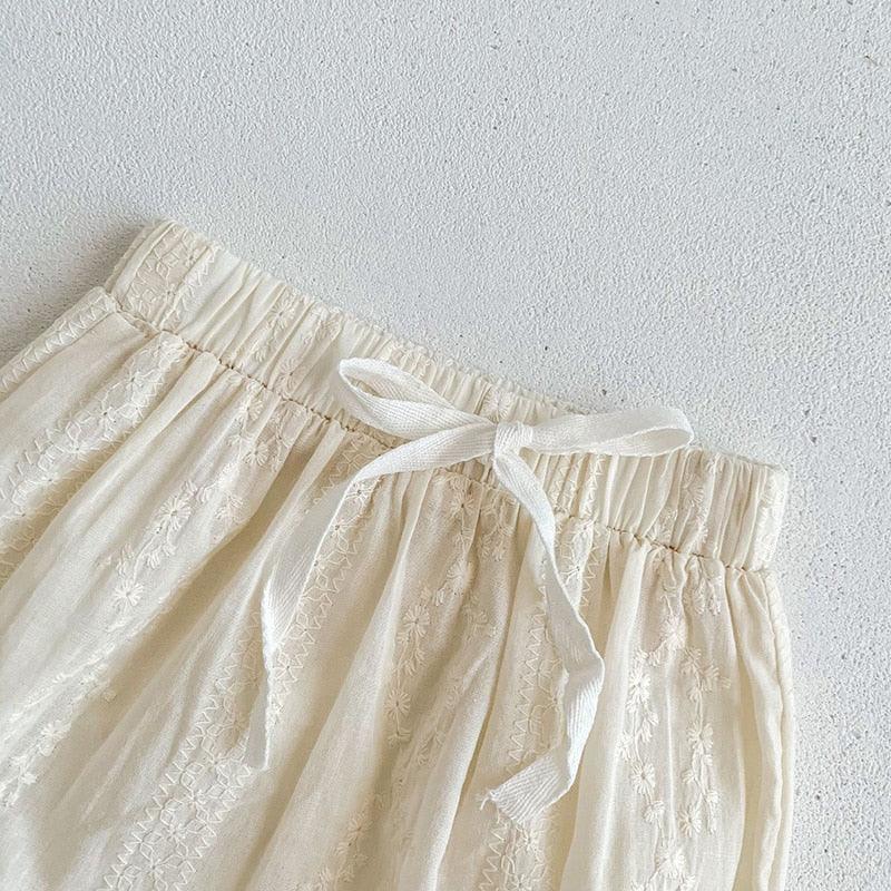 Embroidery Shirt & Ruffled Shorts Set - Belle Baby
