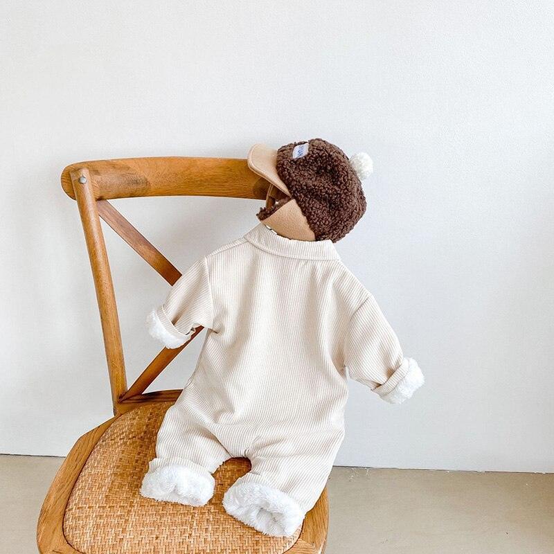 Fleece Corduroy Romper - Belle Baby