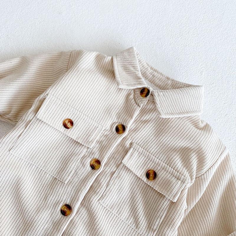 Fleece Corduroy Romper - Belle Baby