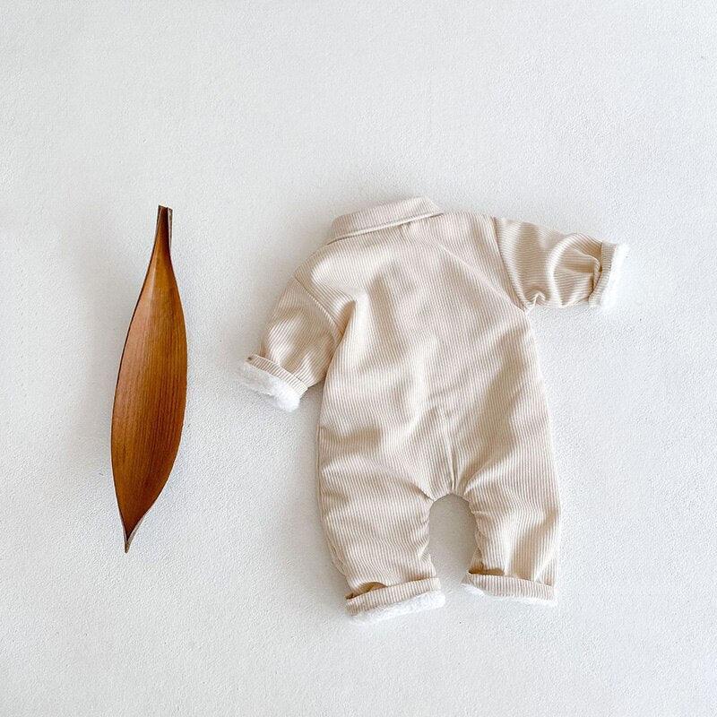 Fleece Corduroy Romper - Belle Baby