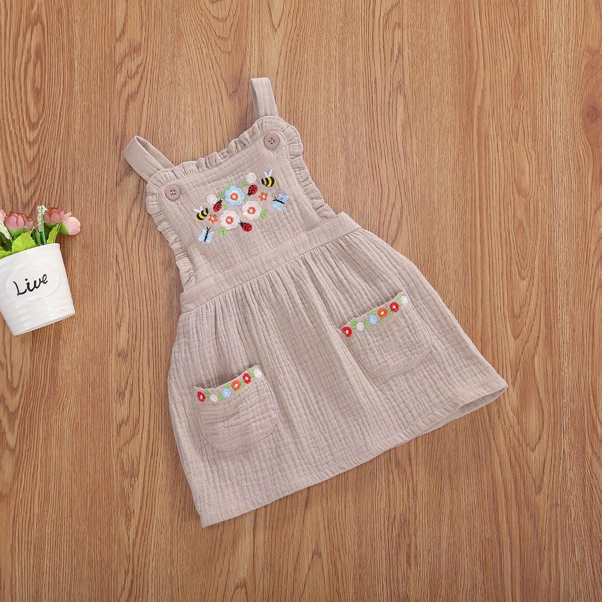 Floral Overall Dress - Belle Baby