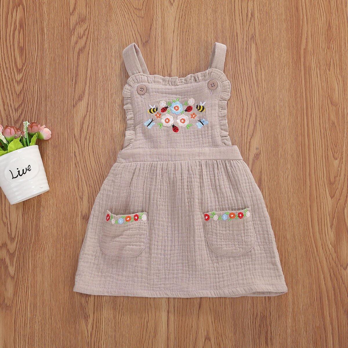 Floral Overall Dress - Belle Baby