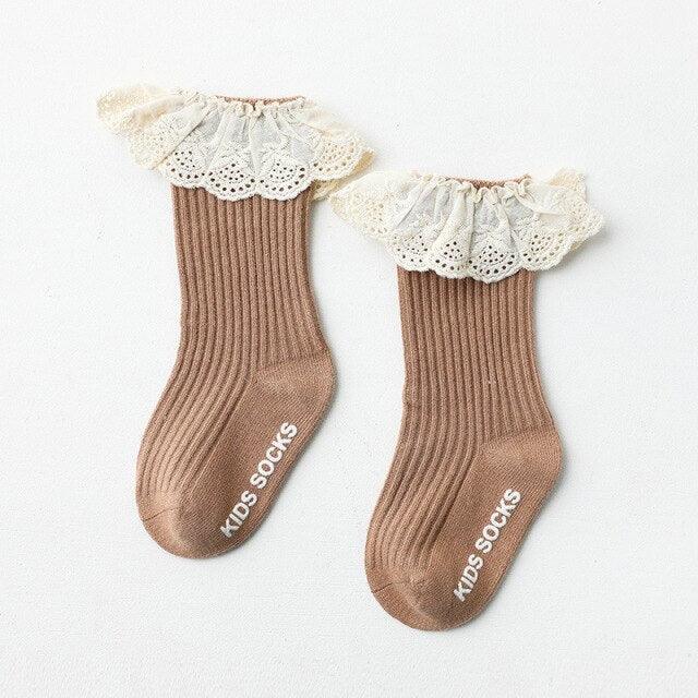 Frilled Lace Socks (two pairs) - Belle Baby