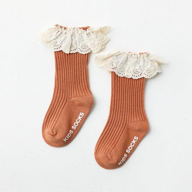 Frilled Lace Socks (two pairs) - Belle Baby