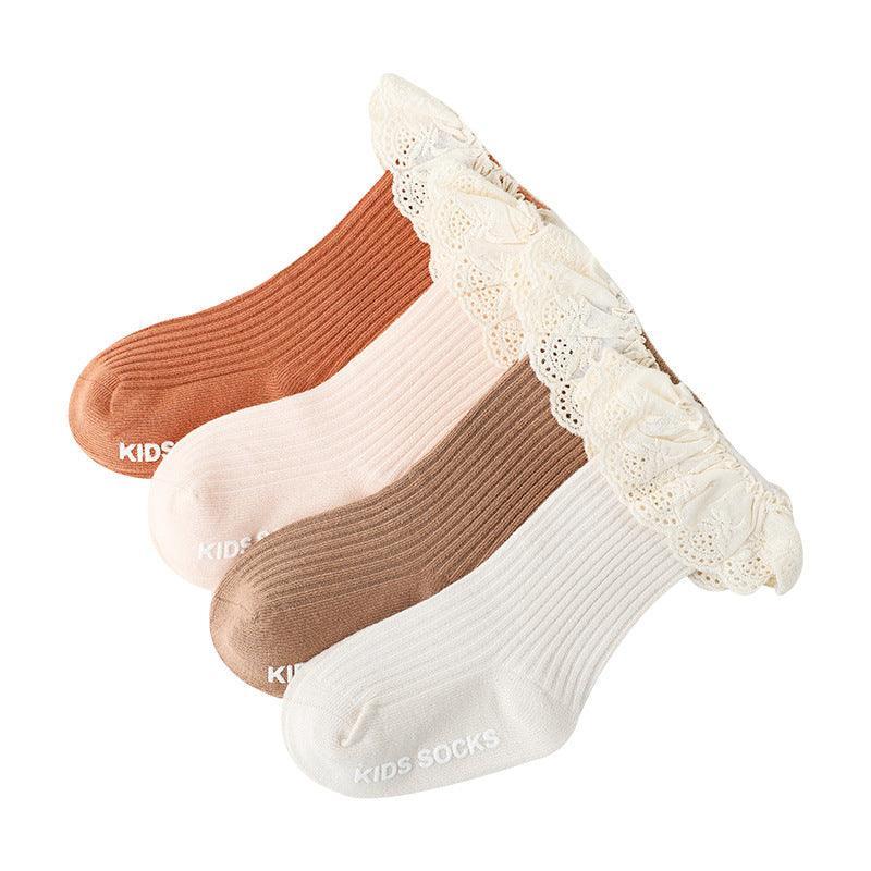 Frilled Lace Socks (two pairs) - Belle Baby