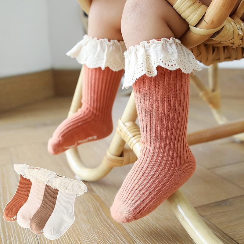 Frilled Lace Socks (two pairs) - Belle Baby